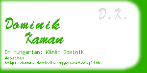 dominik kaman business card
